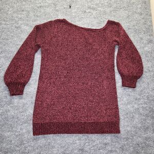 VICI Sweater Off Shoulder Womens Large Chenille Pullover Crewneck Cozy Knit Soft